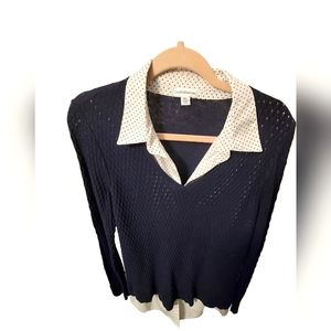 Croft and Barrow Navy dress sweater XL